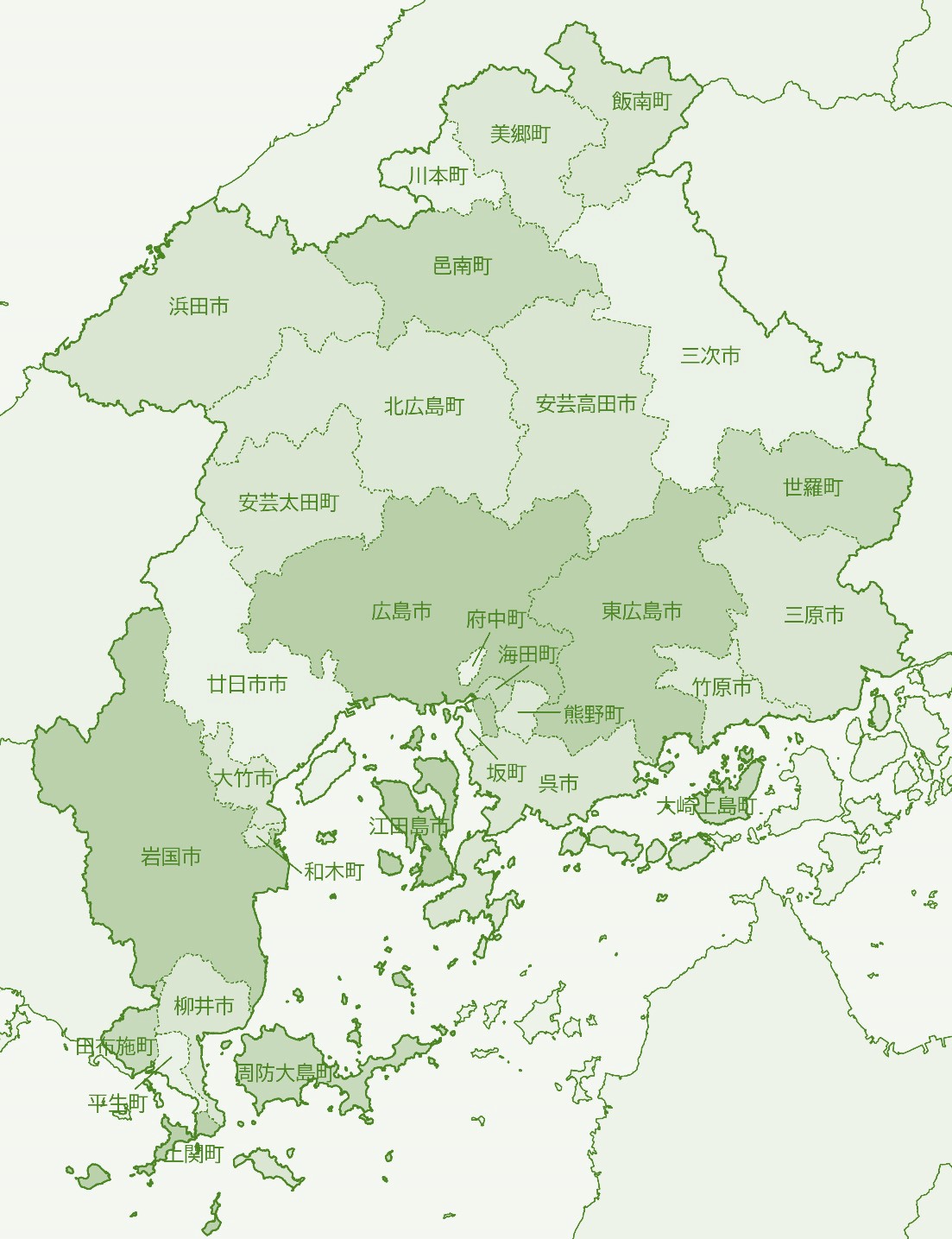 広島広域都市圏地図